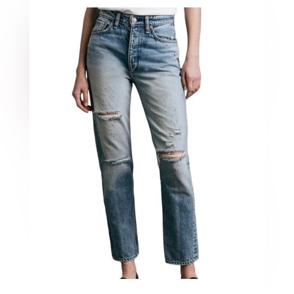 Rag & Bone Nina Cigarette Dana Point Distressed Denim High Rise Jeans 26 - Picture 4 of 15
